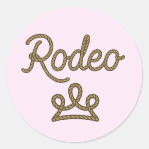 Rodeo Prinzessin Country Western Diadem Krone Rosa Runder Aufkleber