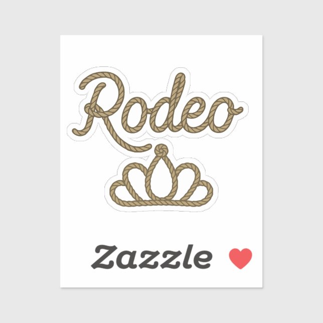 Rodeo Queen Country Western Tiara Crown Aufkleber (Blatt)