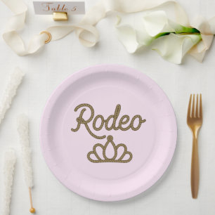 Rodeo Queen Country Western Tiara Crown Pink Pappteller