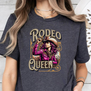 Rodeo Queen, Cowgirl Gift, Girl Boss Pink T-Shirt