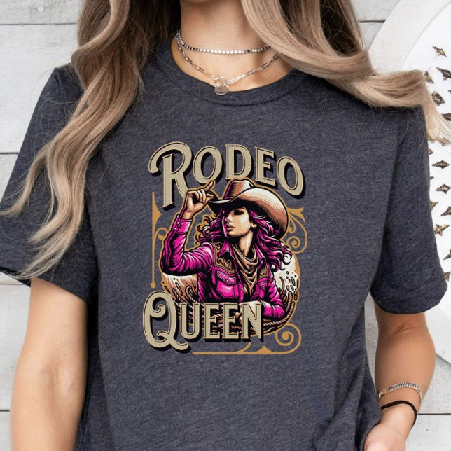 Rodeo Queen, Cowgirl Gift, Girl Boss Pink T-Shirt (Von Creator hochgeladen)