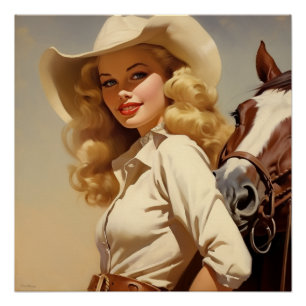 Rodeo-Romanze Eleganz: Wilde West-Wisper Poster