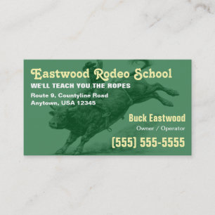 Rodeo-Schule   Bull Rider-Training / Ausbilder Visitenkarte