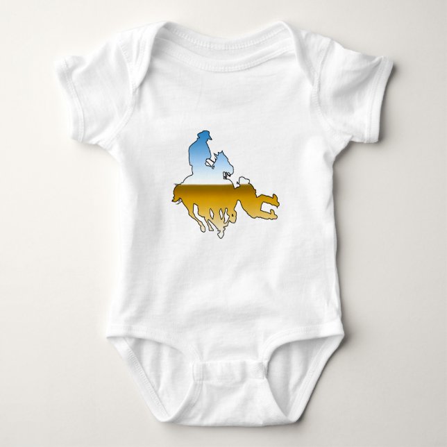 Rodeo - Stier-Verfolgen; Ochse-Wrestling Baby Strampler (Vorderseite)