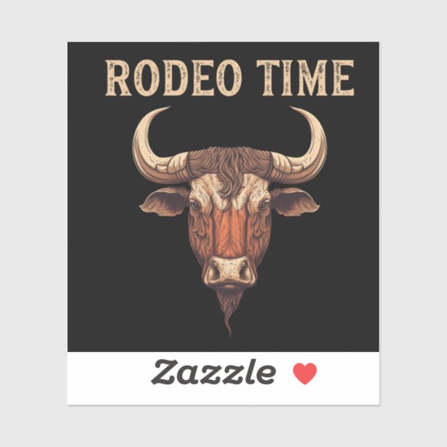 Rodeo Time Western Bull Riding Rodeo Cowboy Aufkleber (Blatt)