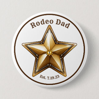 Rodeo Vater Sheriff Star Button