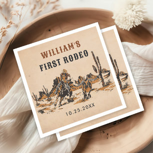 Rodeo Western Cowboy 1. Geburtstag Party Serviette