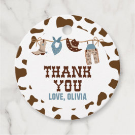 Rodeo Western Cowboy Baby Dusche Geschenkanhänger