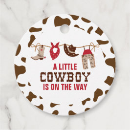 Rodeo Western Cowboy Baby Dusche Geschenkanhänger