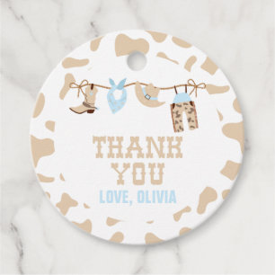 Rodeo Western Cowboy Baby Dusche Geschenkanhänger