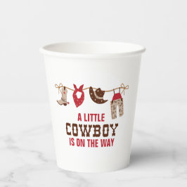 Rodeo Western Cowboy Baby Dusche Pappbecher