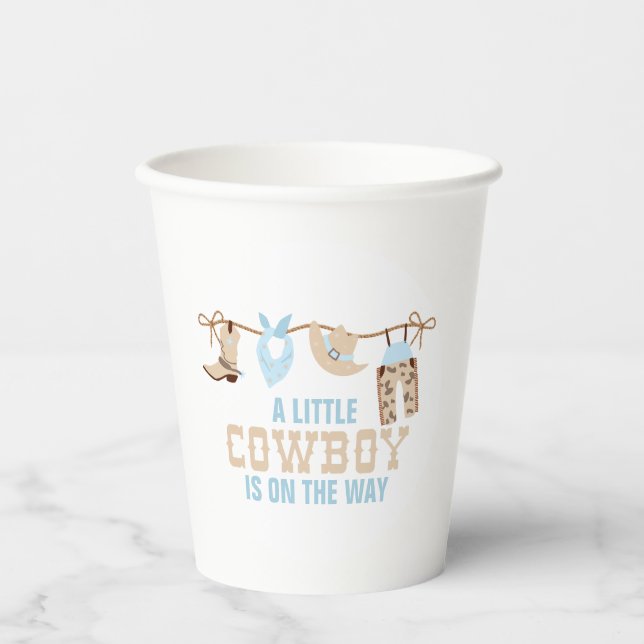 Rodeo Western Cowboy Baby Dusche Pappbecher (Vorderseite)