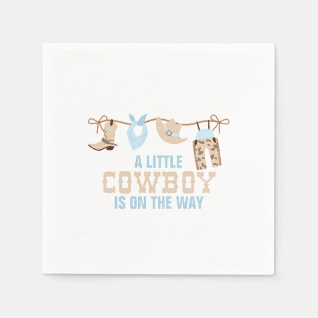 Rodeo Western Cowboy Baby Dusche Serviette (Vorderseite)