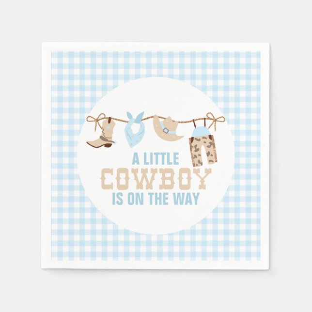 Rodeo Western Cowboy Baby Dusche Serviette (Vorderseite)
