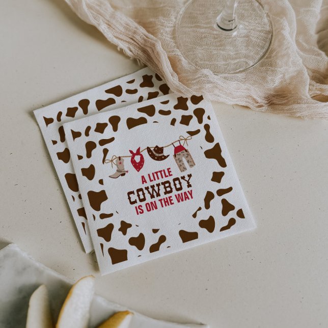 Rodeo Western Cowboy Baby Duschpapier Teller Serviette (Von Creator hochgeladen)