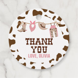 Rodeo Western Cowboy Babyparty Geschenkanhänger
