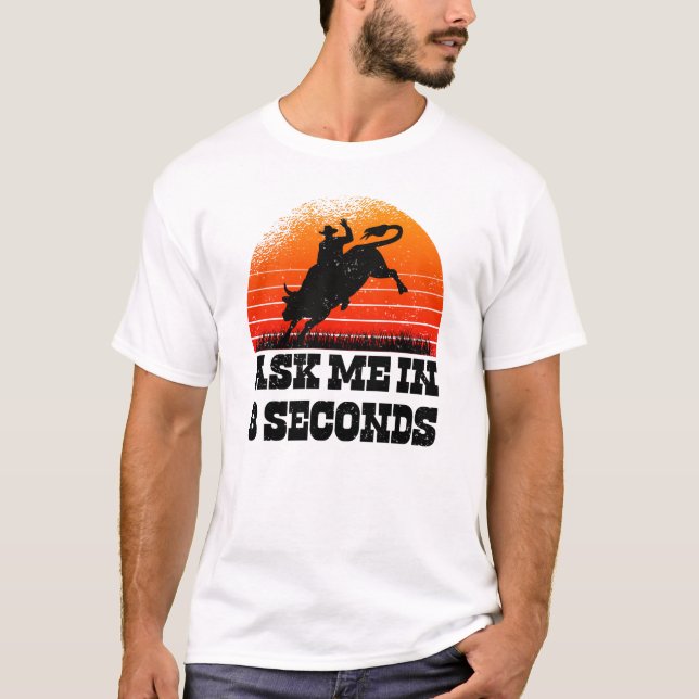 Rodeo Western Cowboy Wild West Retro Bull T-Shirt (Vorderseite)