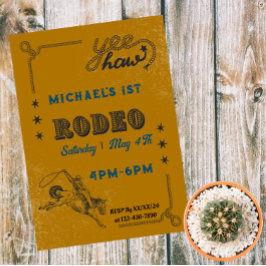 Rodeo Western Riding Cowboy Birthday Einladung