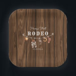 Rodeo Wild West rustic Western cowboy Birthday Pappteller<br><div class="desc">rustic Rodeo  baby birthday Party Plates,   wild west birthday Party Plates ,  country theme.</div>