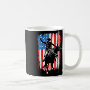 Rodeobull-Reiter Patriotischer Cowboy Amerikanisch Kaffeetasse