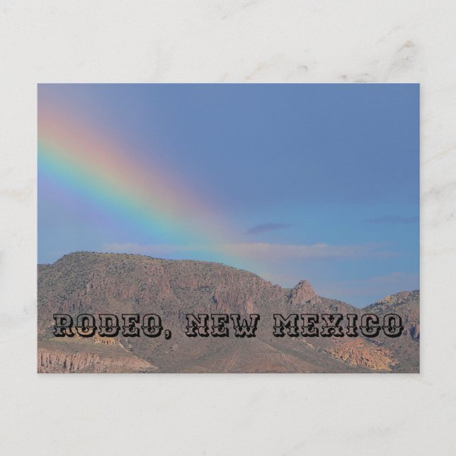 Rodeo's Regenbogen Postkarte (Vorderseite)