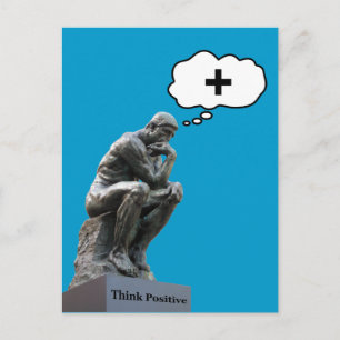 Rodin’s Thinker Statue - Think Positiv Postkarte