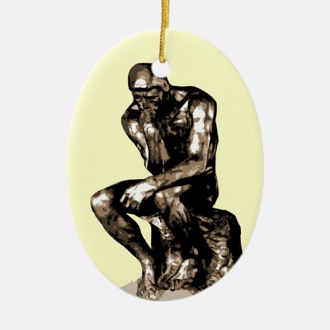 Rodin The Thinker Christmas Ornament (Vorne)