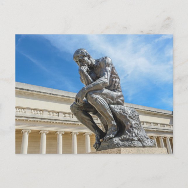 Rodin Thinker Postkarte (Vorderseite)