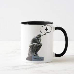 Rodins Denker-Statue - Denk Positiv Tasse