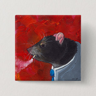 Rodney die Ratte - Geschäfts-Anzug, der Button