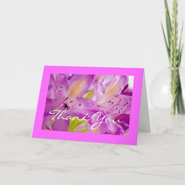 Rododendron Danke-Card Dankeskarte (Vorderseite)