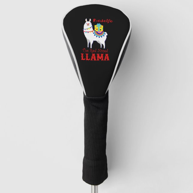Rodolfo The Red Nosed Llama Golf Headcover (Vorderseite)