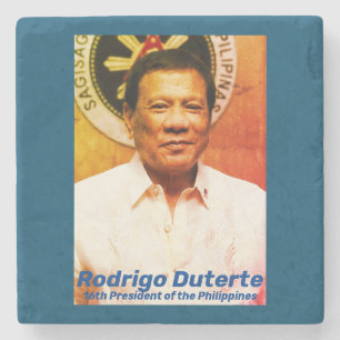 Rodrigo Duterte, 16. Präsident der Philippinen Steinuntersetzer