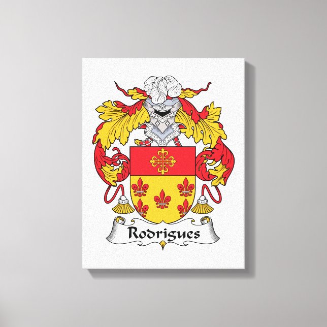 Rodrigues Familienwappen Leinwanddruck (Vorderseite)