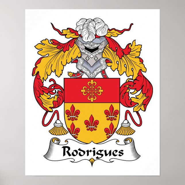 Rodrigues Familienwappen Poster (Vorne)