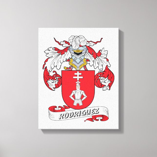 Rodriguez Familienwappen Leinwanddruck (Vorderseite)