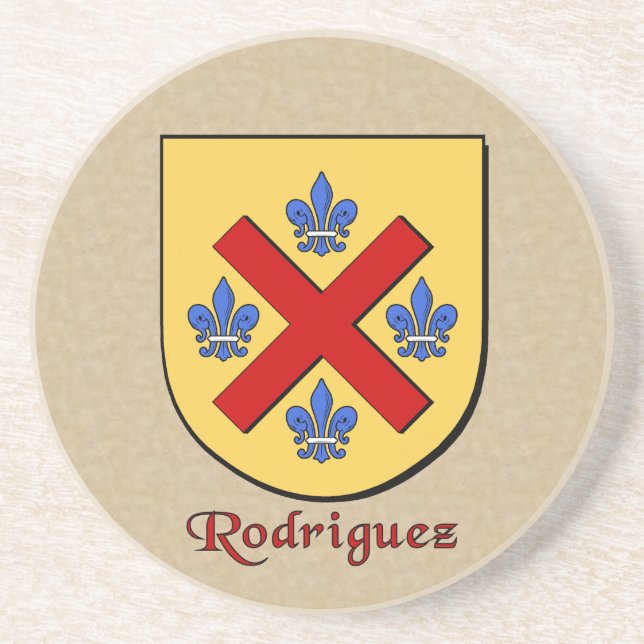 Rodriguez Heraldic Shield Untersetzer (Vorne)