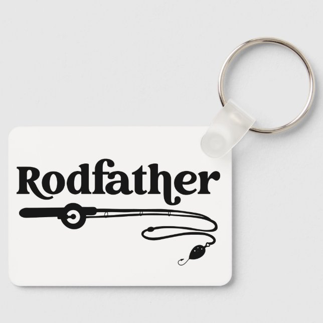 Rodvater Angelrute Väter, die Liebe zu fischen Schlüsselanhänger (Vorderseite)