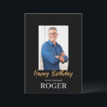 ROE Black & White Simple Birthday Husband Gruß Karte<br><div class="desc">Made for you!</div>