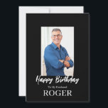 ROE Black & White Simple Birthday Husband Gruß Karte<br><div class="desc">Made for you!</div>