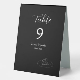 ROE Black & White Simple Wedding Tischaufsteller