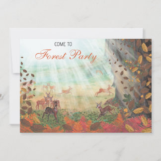 Roe Deer Forest Sunlight Party individuell einstel Einladung