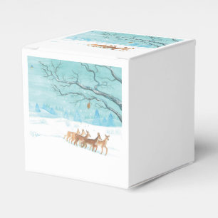 Roe Deer Winterschneewaldlandschaft Geschenkschachtel