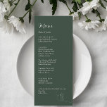 ROE Dusky Green & White Simple Weaver Dinner Menu Menükarte<br><div class="desc">Made for you!</div>