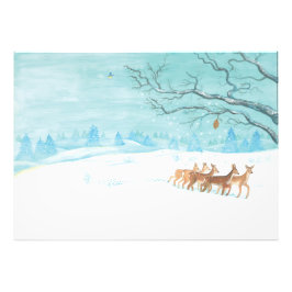 Roe Reer Winter Fotodruck