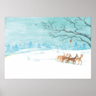 Roe Reer Winter Poster