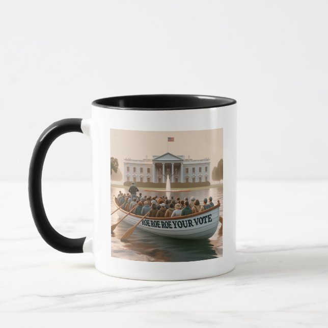 Roe Roe Roe Your Abstimmung Tasse (Links)