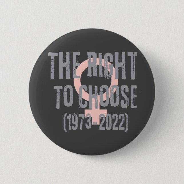 Roe V Wade Death Date Typografie Button (Vorderseite)