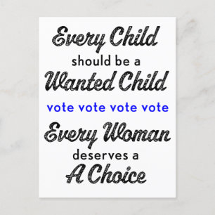 Roe v. Wade Pro Choice Postkarte