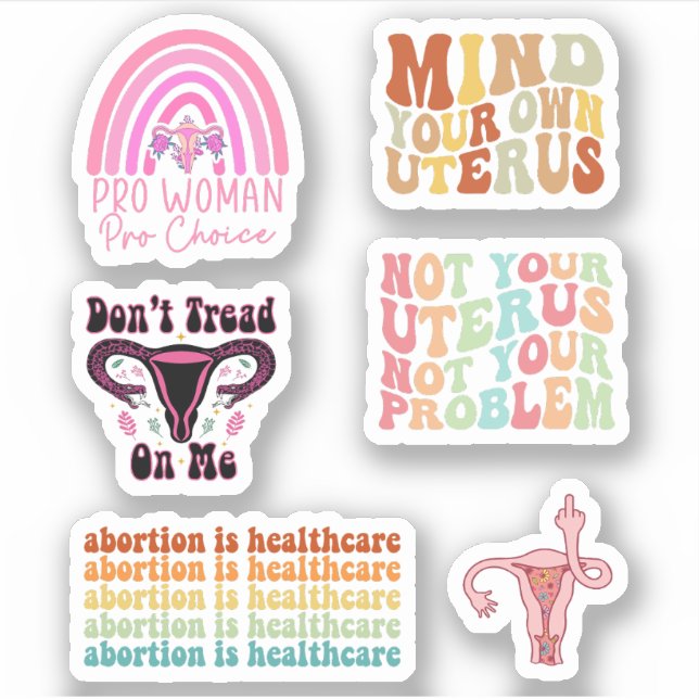 Roe V Wade Sticker Pack, Abortion, Pro Choice (Vorderseite)